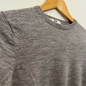 Uniqlo long sleeve top - beigish gray